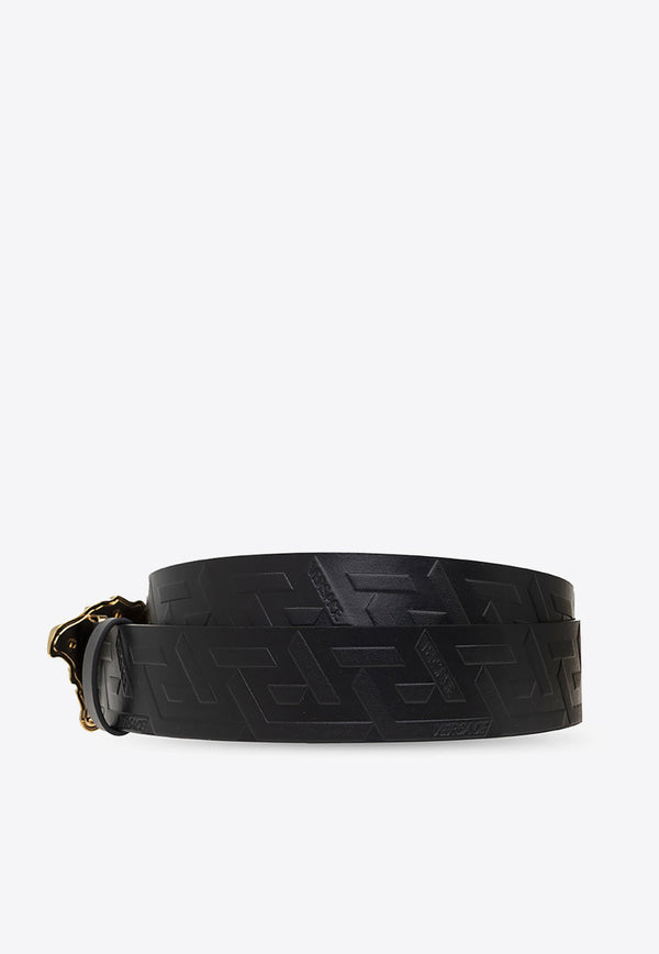 Versace Medusa Head Leather Belt Black DCU4140 1A05029-1B00V