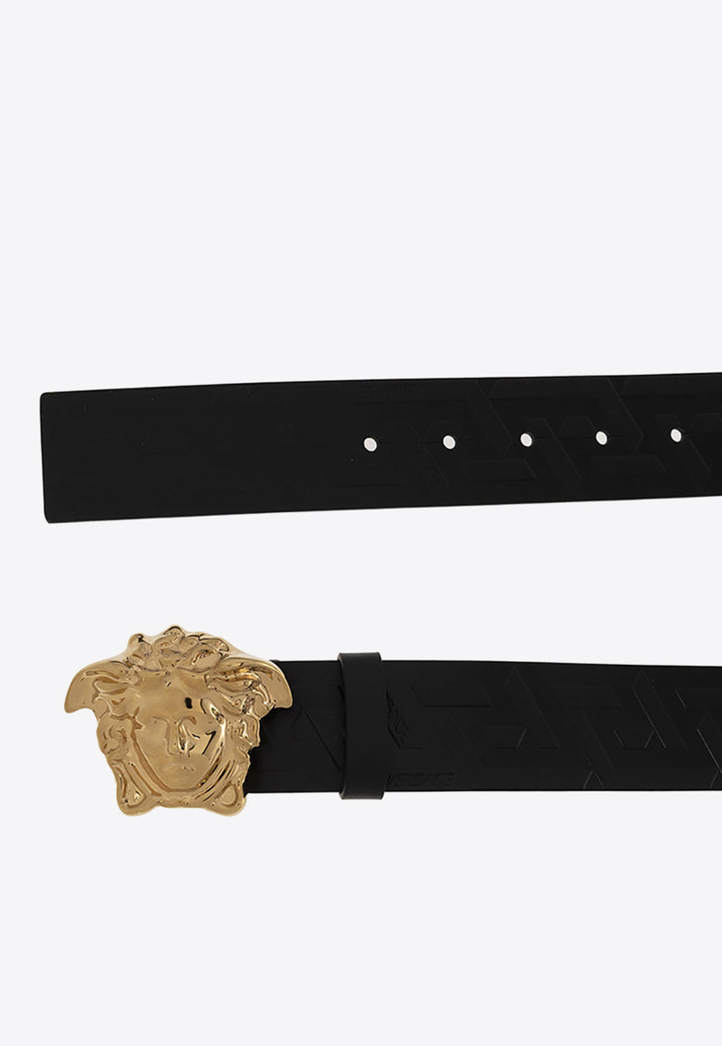 Versace Medusa Head Leather Belt Black DCU4140 1A05029-1B00V
