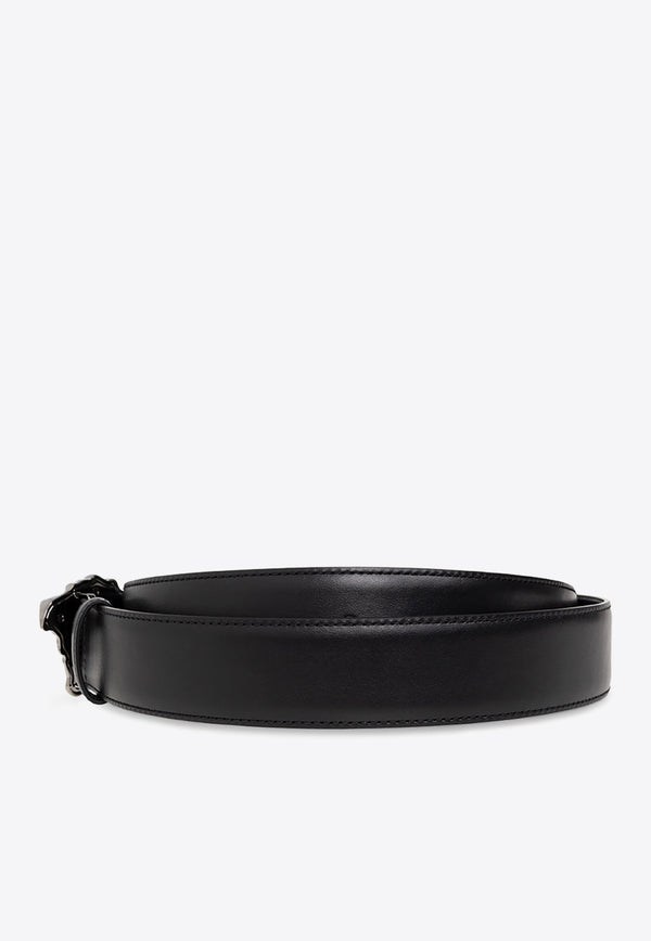 Versace Medusa Head Leather Belt Black DCU4140 DVTP1-1B00E