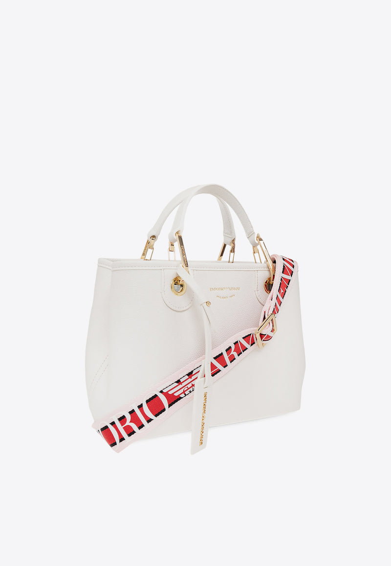 Emporio Armani Small MyEA Tote Bag in Faux Leather White Y3D166 YFO5B-85219