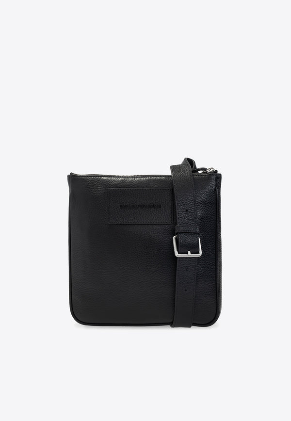 Emporio Armani Embossed Logo Leather Shoulder Bag Black Y4M252 Y068E-80001