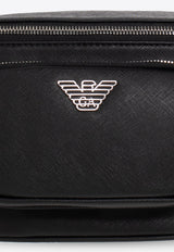 Emporio Armani Logo Plaque Belt Bag in Faux Leather Black Y4O238 Y138E-81072
