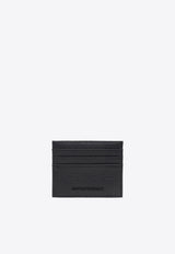 Emporio Armani Rubberized Logo Leather Cardholder Black Y4R173 Y068E-80001