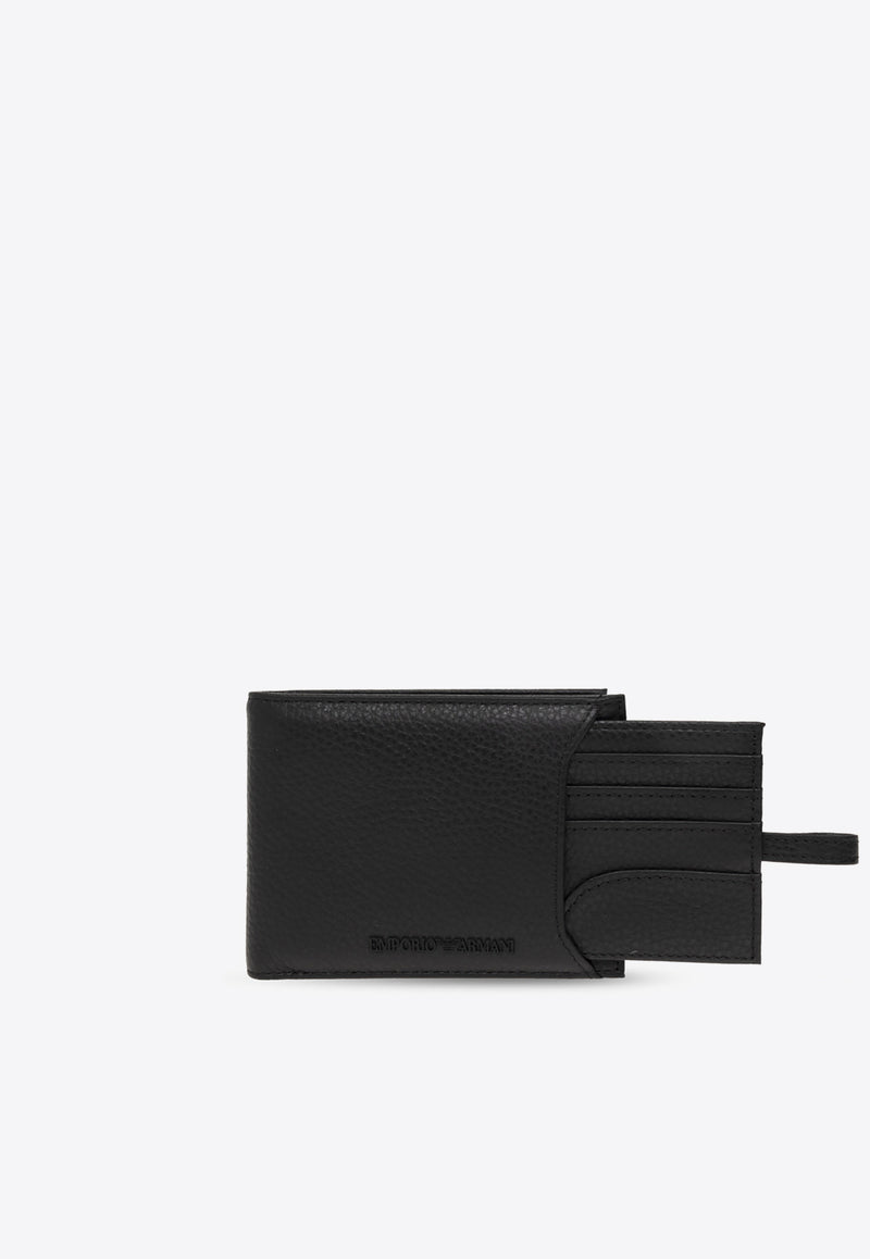 Emporio Armani Leather Wallet with Removable Cardholder Black Y4R283 Y068E-80001