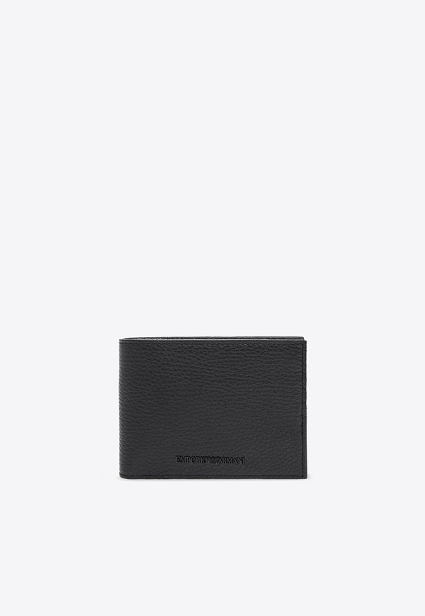 Emporio Armani Logo Engraved Leather Wallet and Cardholder Set Black Y4R378 Y068E-80001