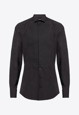 Dolce & Gabbana Long-Sleeved Tuxedo Shirt G5EN3T FU5T9-N0000 Black
