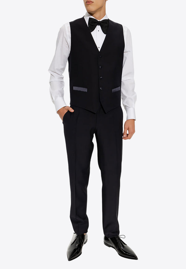 Dolce & Gabbana Long-Sleeved Tuxedo Shirt G5EN5T GF217-W0800 White