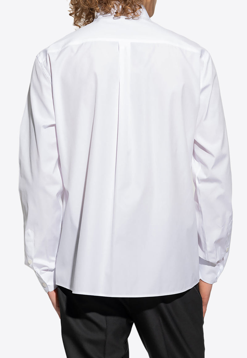 Dolce & Gabbana Logo-Plaque Long-Sleeved Shirt G5JG4T FU5U8-W0800 White