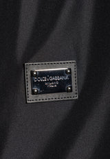 Dolce & Gabbana Logo-Plaque Hooded Jacket G9ABQT HUMEX-N0000 Black