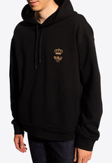 Dolce & Gabbana Logo-Embroidered Hooded Sweatshirt G9VC8Z HU7H9-N0000 Black