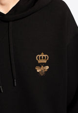 Dolce & Gabbana Logo-Embroidered Hooded Sweatshirt G9VC8Z HU7H9-N0000 Black