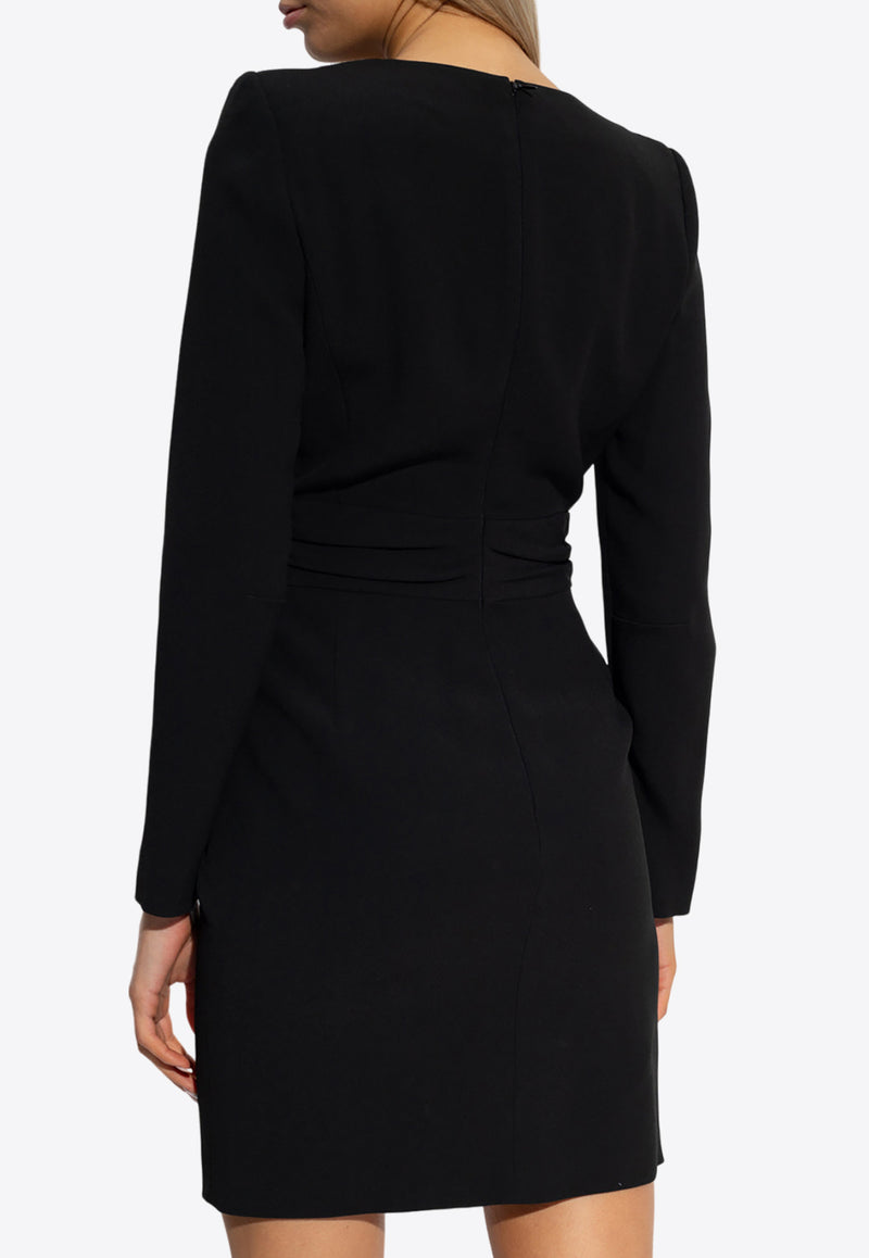 Emporio Armani Plunging Neckline Mini Dress Black H3NA15 C2013-999