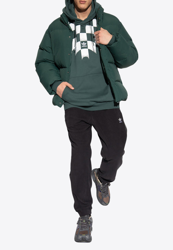 Adidas Originals Rekive Graphic Print Hooded Sweatshirt Green HK7355 0-MINGRE