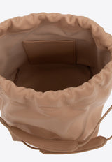 Jil Sander Dumpling Leather Bucket Bag Beige J07WG0027 P4846-261