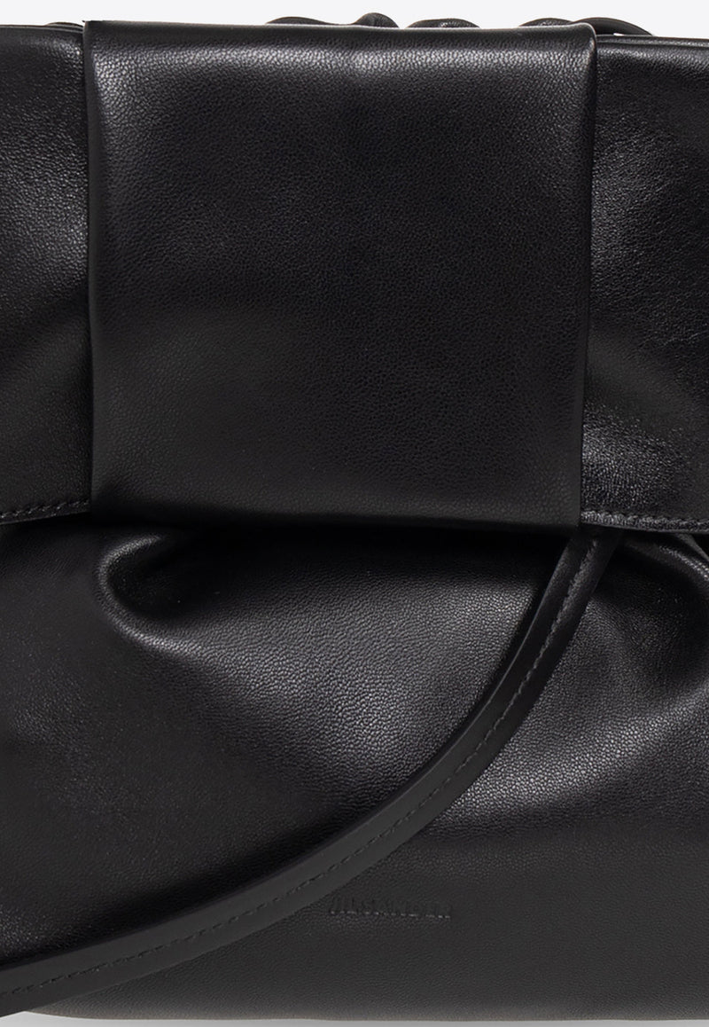 Jil Sander Medium Bow Leather Crossbody Bag Black J08WD0026 P4846-001