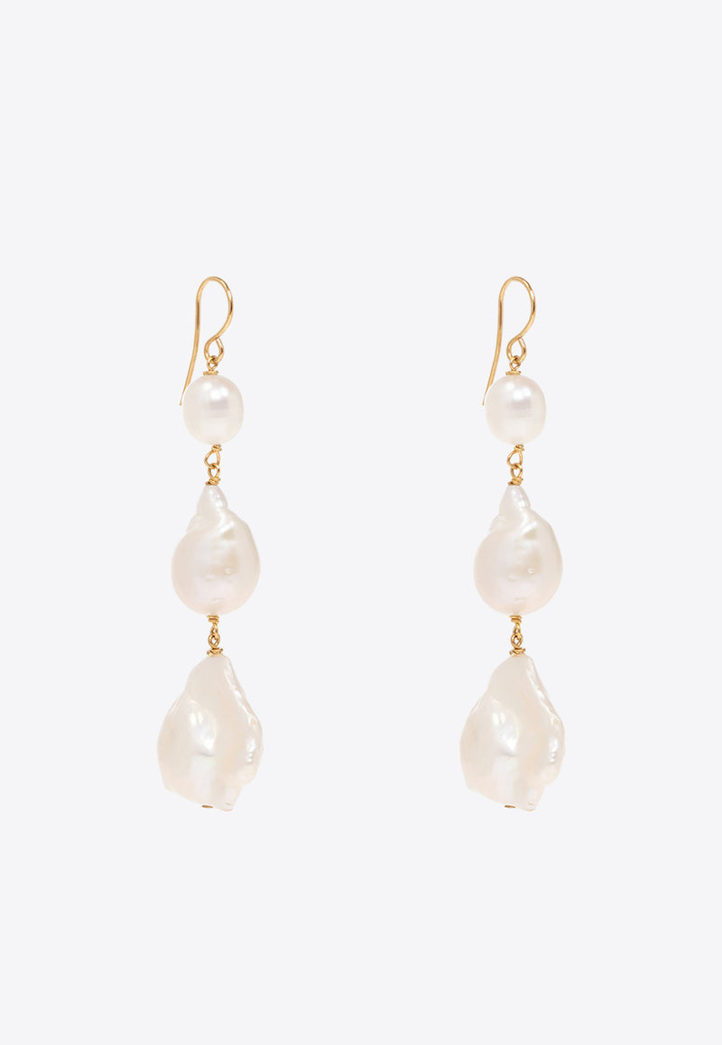 Pearl Drop Earrings – THAHAB KW - Main Image