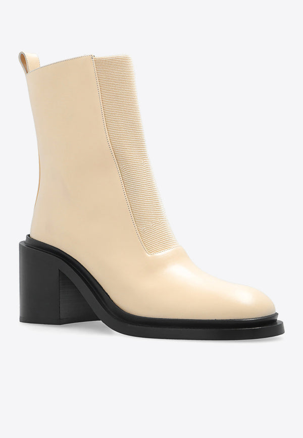 Jil Sander 95 Leather Ankle Boots Cream J15WU0021 PS361-689