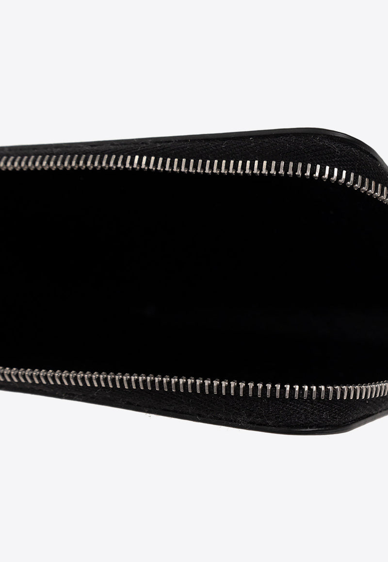 Jil Sander Logo Embossed Leather Zip Wallet Black J25VL0007 P4966-001