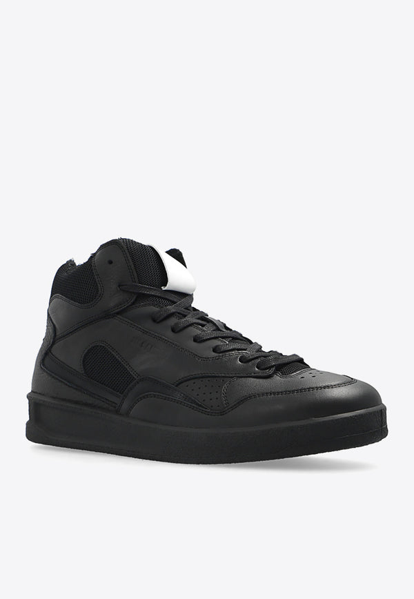 Jil Sander Leather High-Top Sneakers Black J32WS0017 P4869-001