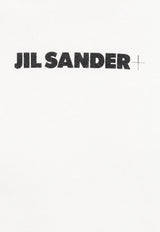 Jil Sander Logo Print Hooded Sweatshirt White J47GU0002 J45050-102