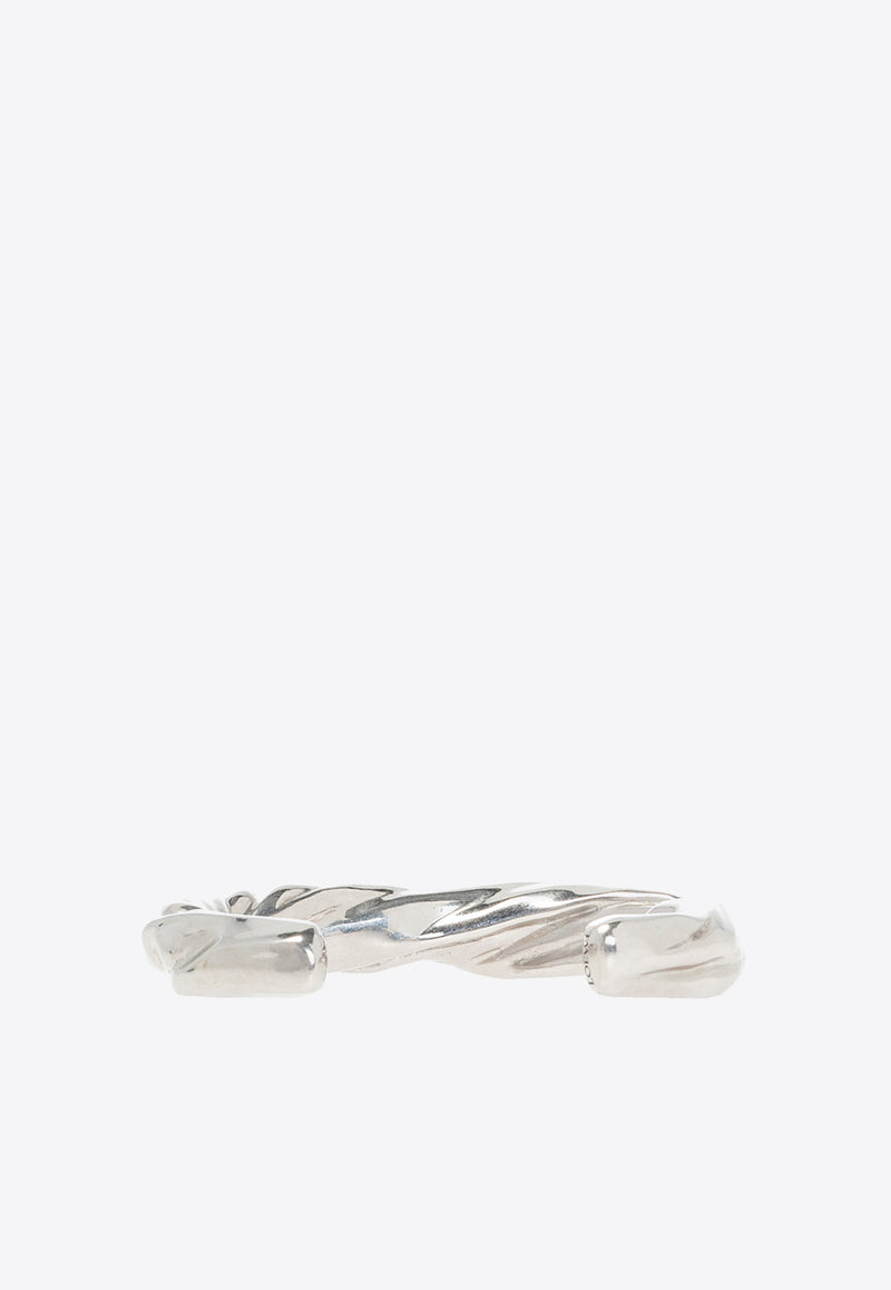 Loewe Nappa Twist Engraved Bracelet Silver J520240X02 0-RHODIUM