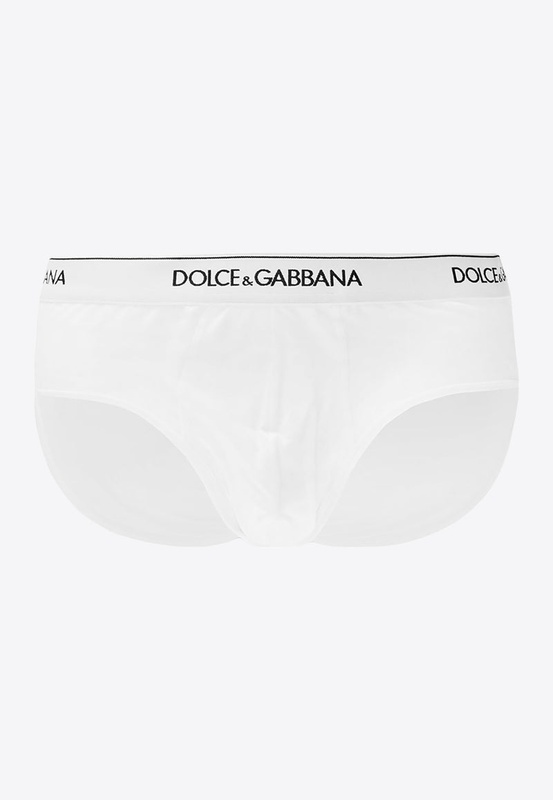 Dolce & Gabbana Two-Pack Logo Briefs M9C05J FUGIW-W0800 White