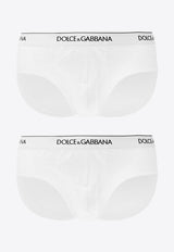 Dolce & Gabbana Two-Pack Logo Briefs M9C05J FUGIW-W0800 White