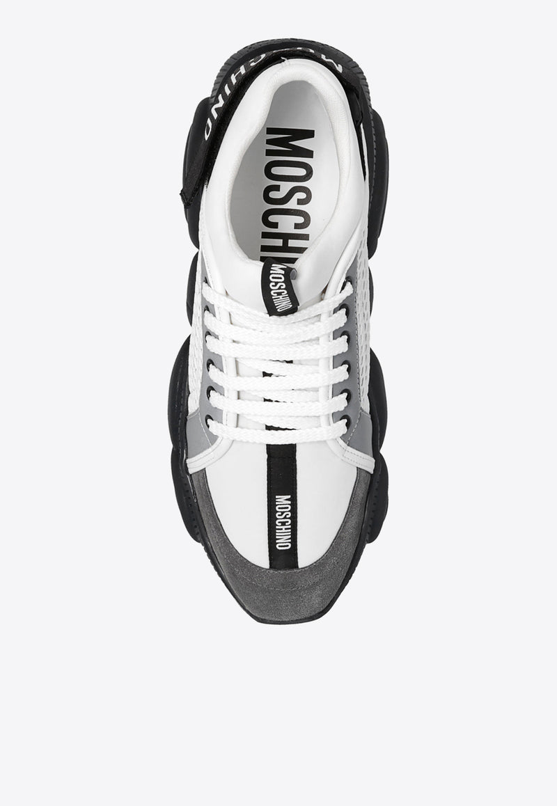 Moschino Logo Strap Low-Top Sneakers MB15133G1G GJ1-10A White