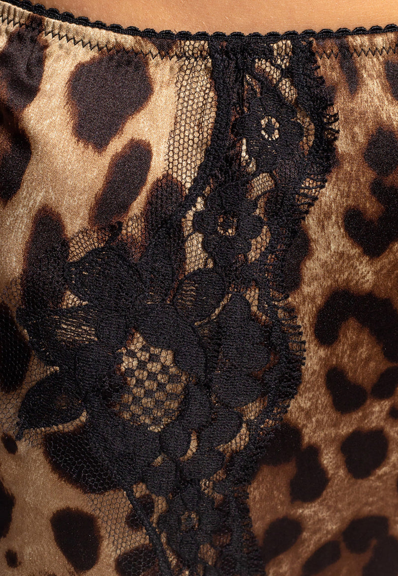 Dolce & Gabbana High-Rise Animal Print Briefs O2A09T FSAXY-HY13M Brown