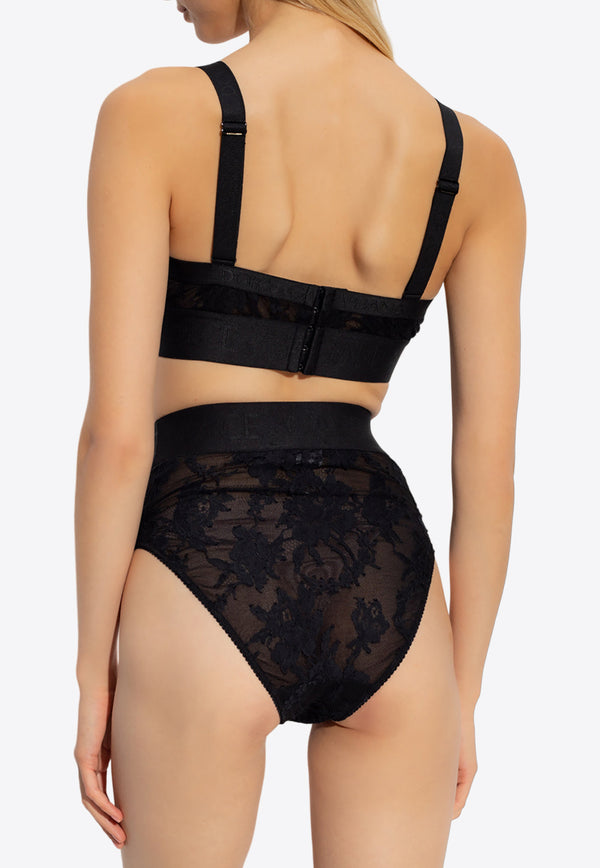 Dolce & Gabbana High-Waist Lace Briefs Black O2C97T HLM37-N0000