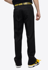 Off-White Tapered Leg Wool Pants Black OMCA196C99 FAB001-1000