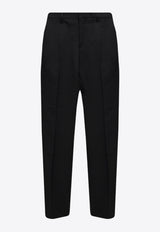 Off-White Tapered Leg Wool Pants Black OMCA196C99 FAB001-1000