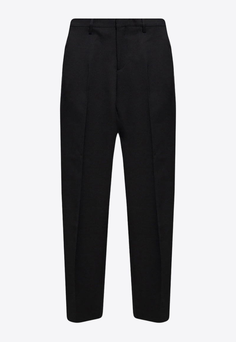 Off-White Tapered Leg Wool Pants Black OMCA196C99 FAB001-1000