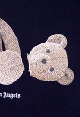 Palm Angels Kids Boys Broken Bear Print Sweatshirt Navy PBBA001F22 FLE001-4660