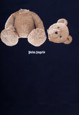 Palm Angels Kids Boys Broken Bear Print Sweatshirt Navy PBBA001S22 FLE001-4660