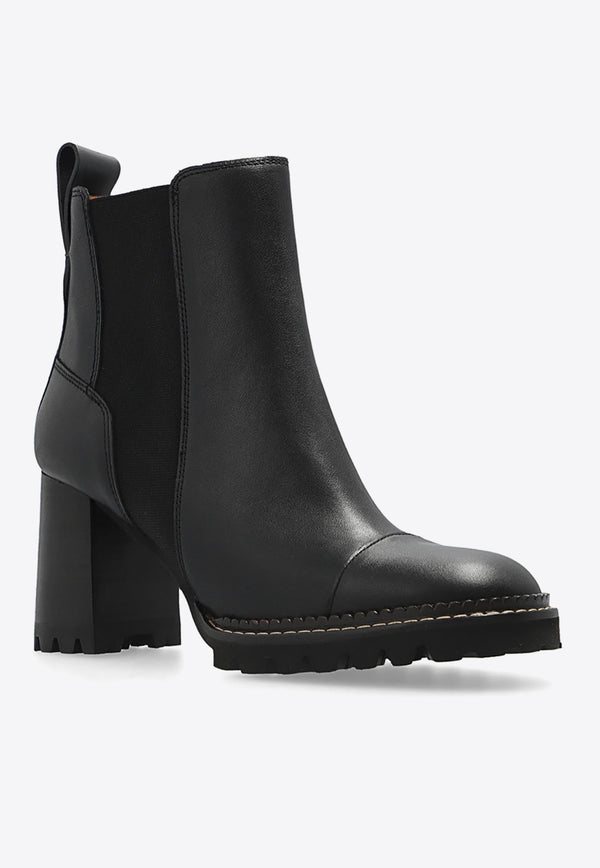 See By Chloé Mallory 95 Heeled Ankle Boots SB33081A 14000-999 Black