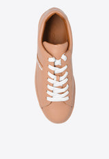 See By Chloé Logoed Low-Top Leather Sneakers SB39210A 16161-348 Beige