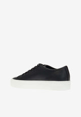 Common Projects Tournament Low-Top Leather Sneakers TOURNAMENT LOW 4017-BLACK WHITE 7506