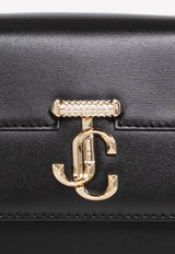 Jimmy Choo Mini Varenne Leather Shoulder Bag VARENNE SHOULDER XS RAM-BLACK LIGHT GOLD