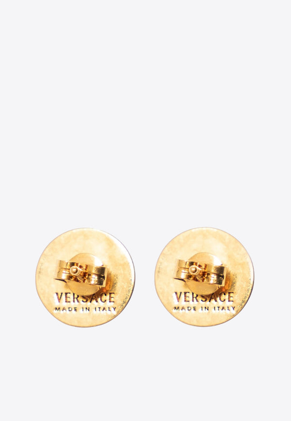 Versace Enamel Medusa Stud Earrings Gold DG27256 DJMR-K41T