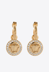 Versace Crystal La Medusa Greca Earrings Gold DG2D748 DJMX-D01O