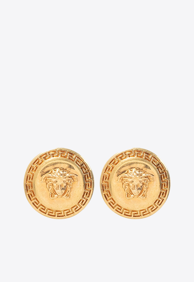 Versace Tribute Medusa Stud Earrings Gold DG2H765 DJMT-KOT