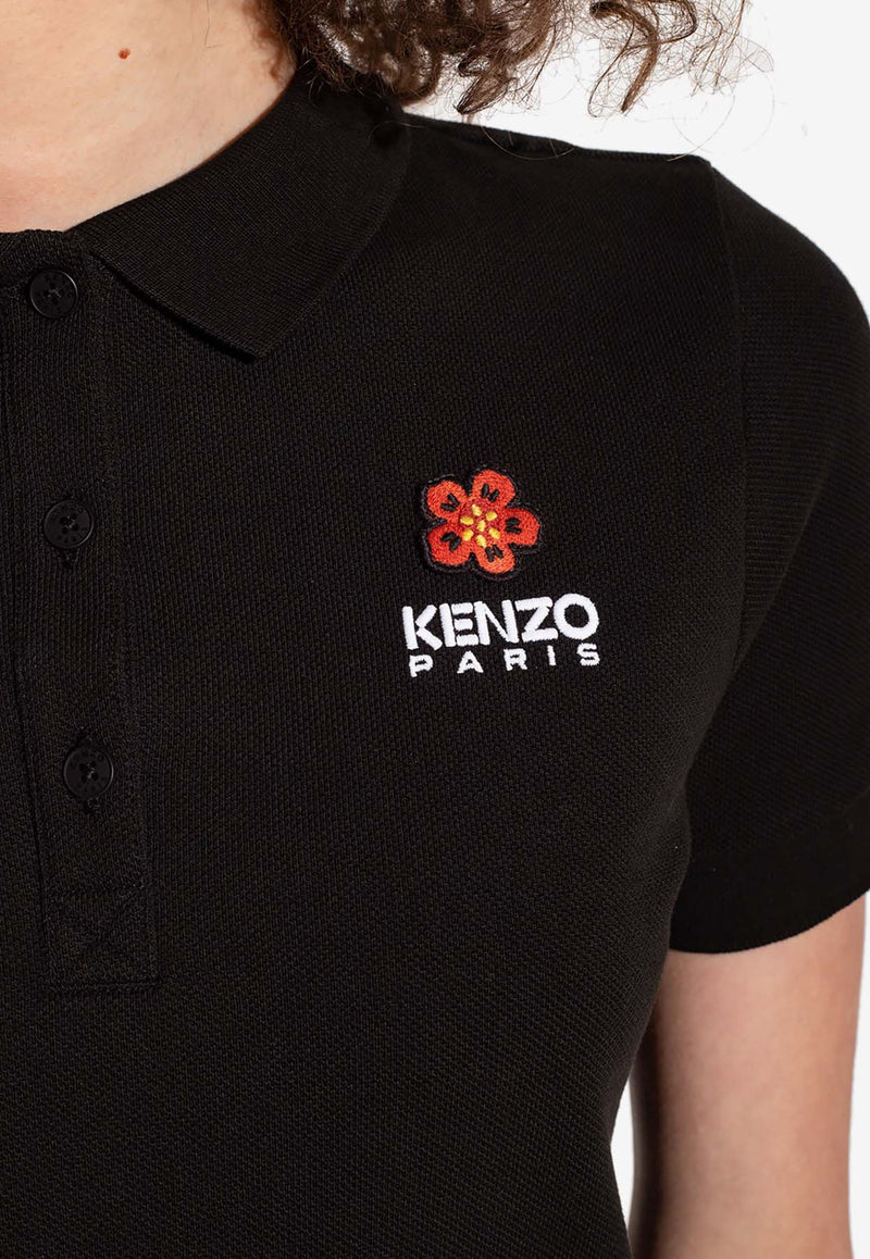 Kenzo Boke Flower Mini Polo Dress FC62RO707 4PU-99J Black