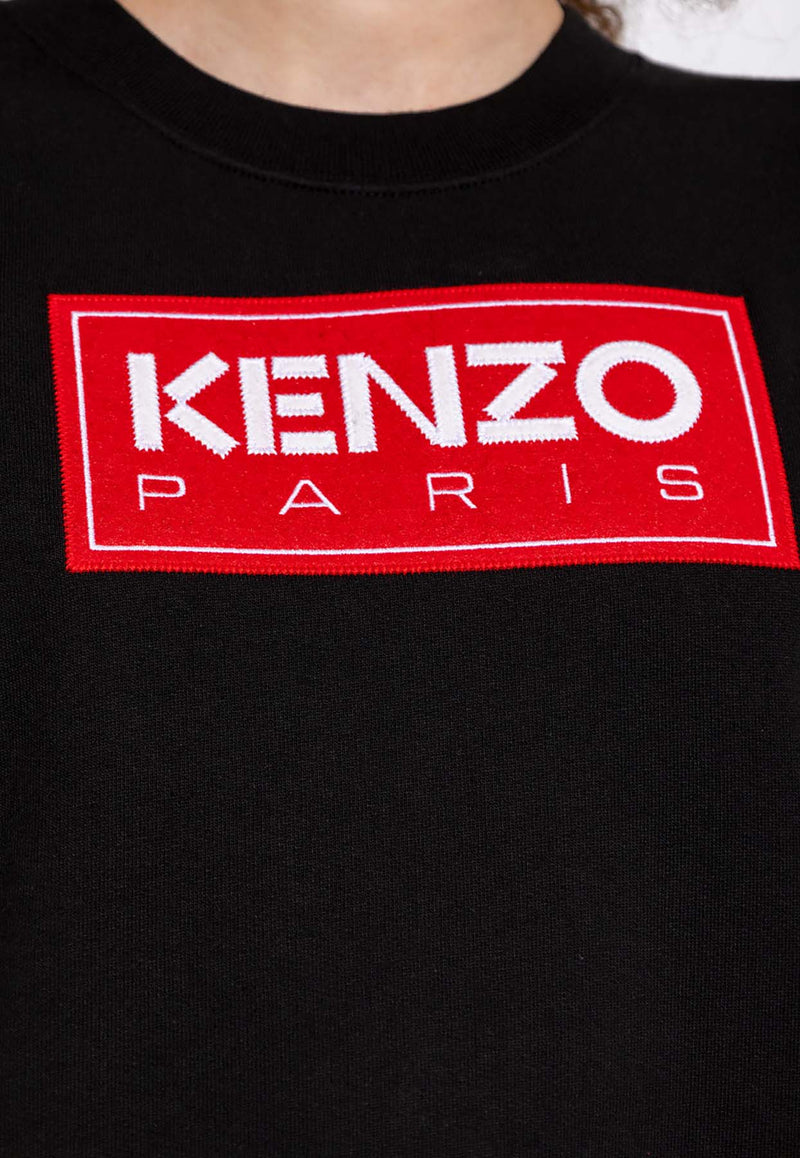 Kenzo Logo Patch Sweatshirt FC62SW002 4MF-99J Black