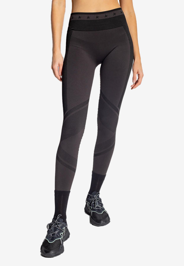 Golden Goose DB Logo-Motif Sports Leggings Black GWP01364 P001097-90289