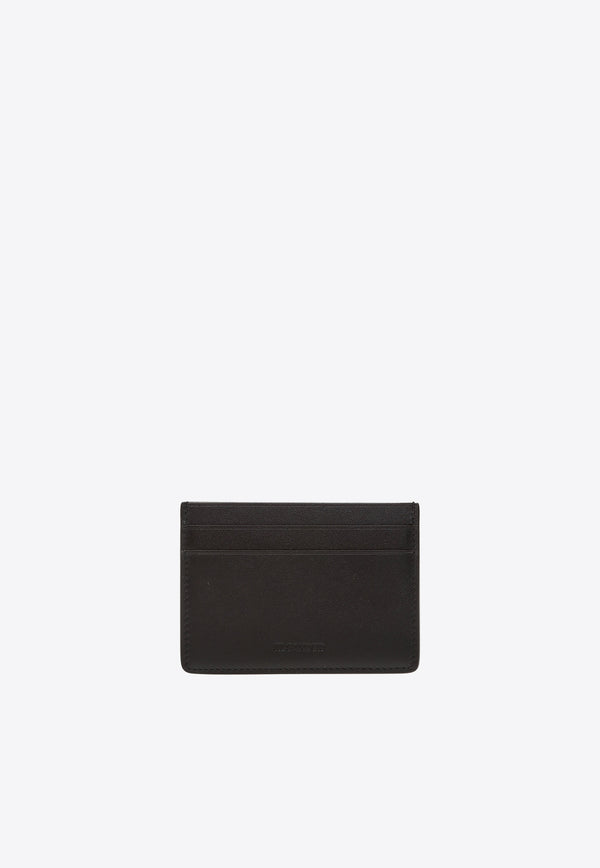 Jil Sander Embossed Logo Leather Cardholder Black JSMQ840058 MQS00008N-001