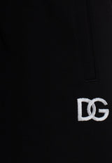 Dolce & Gabbana Kids Boys Embroidered DG Track Pants Black L4JPGD G7E5F-N0000