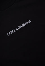 Dolce & Gabbana Kids Boys Logo Embroidered Crewneck T-shirt Black L4JT7N G7STN-N0000