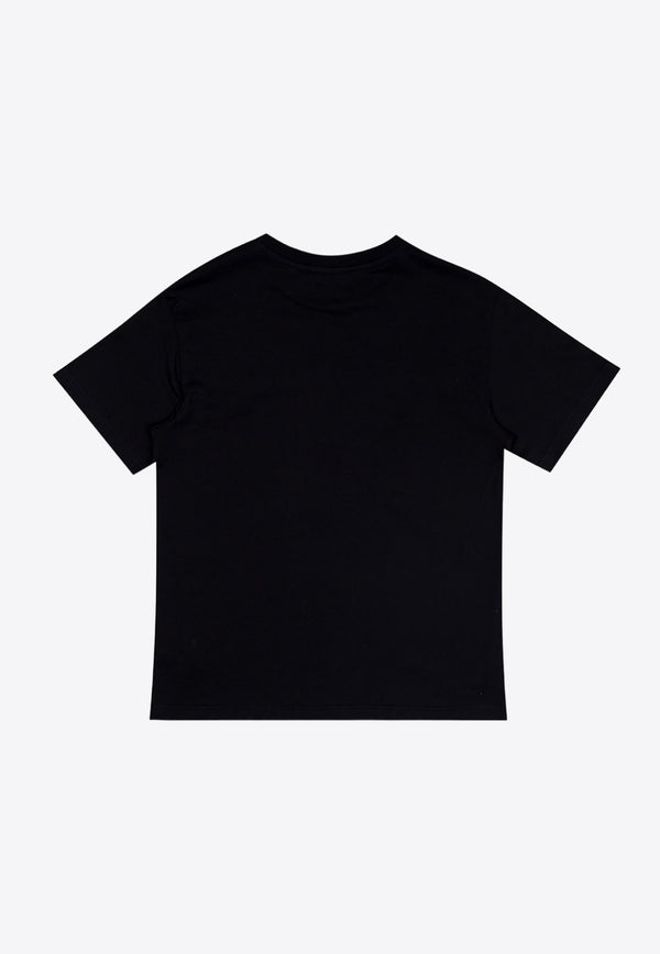 Dolce & Gabbana Kids Boys DG Milano Crewneck T-shirt Black L4JTEY G7E5G-N0000