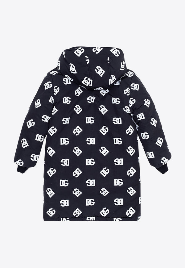 Dolce & Gabbana Kids Girls All-Over DG Logo Jacket Black L5JBM7 G7F9S-HNVAA